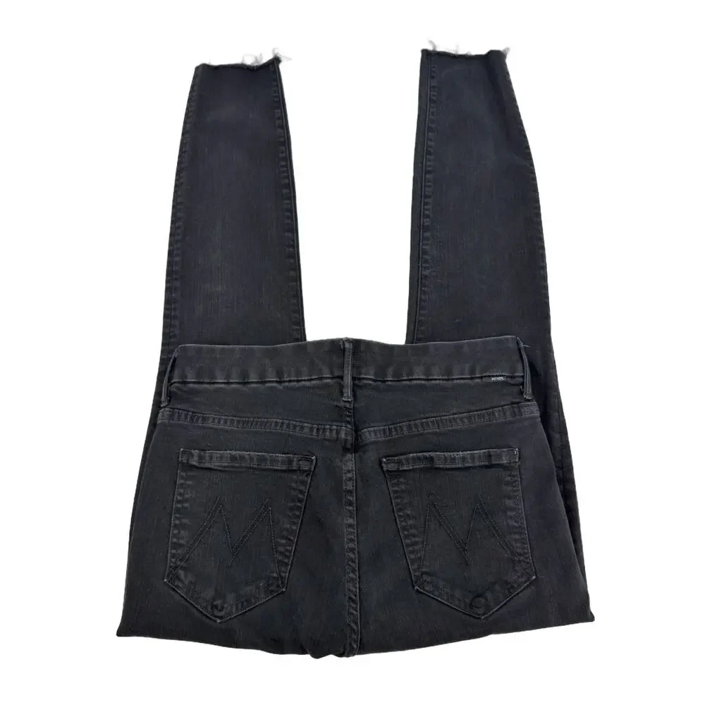 MOTHER The Pixie Ankle Fray Skinny Jeans in Not Guilty size 28